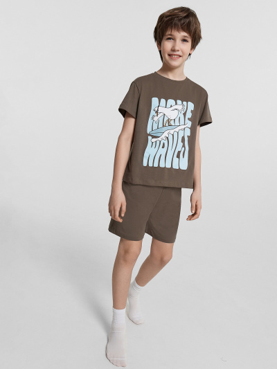 Футболка, шорты Mark Formelle 563322-1/24-32078ПП-0 торф_печать_Печать - фото 2