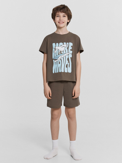 Футболка, шорты Mark Formelle 563322-1/24-32078ПП-0 торф_печать_Печать - фото 3