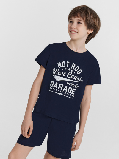 Футболка, шорты Mark Formelle 563322-1/24-32079ПП-0 т.синий_печать1_Печать - фото 1