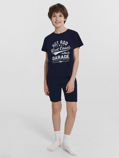 Футболка, шорты Mark Formelle 563322-1/24-32079ПП-0 т.синий_печать1_Печать - фото 2