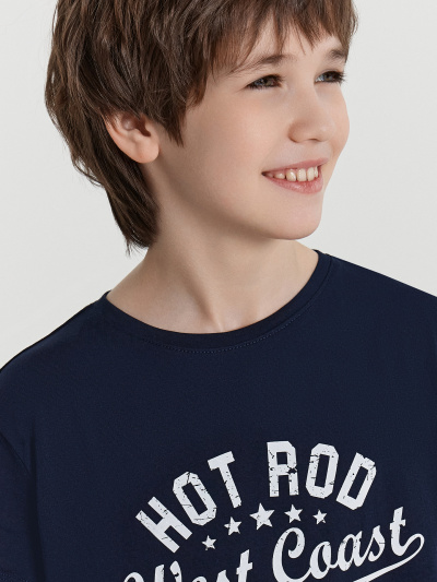 Футболка, шорты Mark Formelle 563322-1/24-32079ПП-0 т.синий_печать1_Печать - фото 9