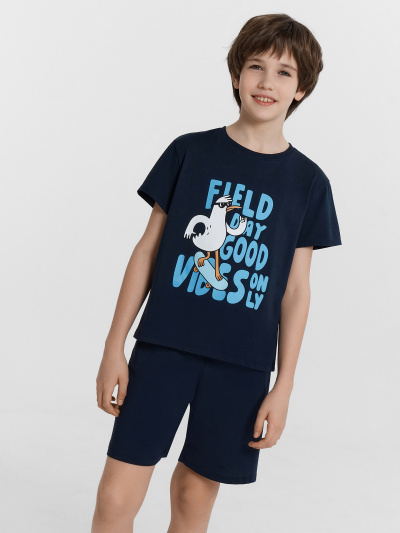 Футболка, шорты Mark Formelle 563322/25-35951ПП-0 неви_печать_1_сл_на_пол - фото 3