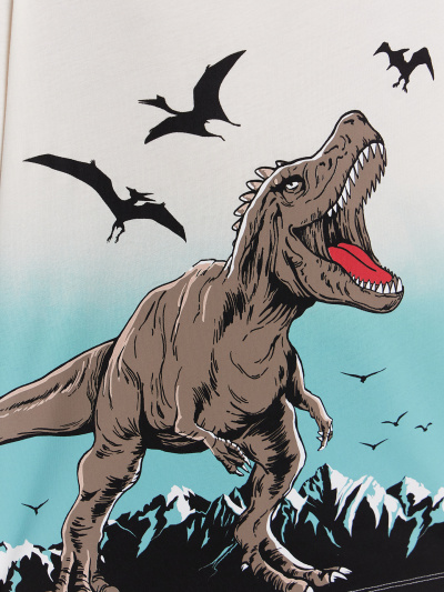 Футболка, шорты Mark Formelle 563327/24-30791ПП-0 молочный_обсидиан_печать_3_сл_на_пол - фото 4