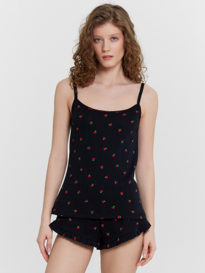 Топ, шорты Mark Formelle 592589/24-31257ПП-1 вишенки_на_черном - фото 1