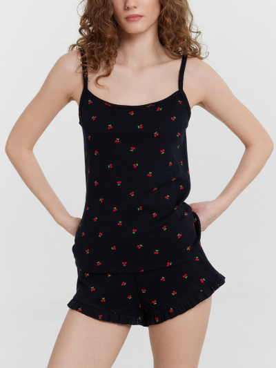 Топ, шорты Mark Formelle 592589/24-31257ПП-1 вишенки_на_черном - фото 9