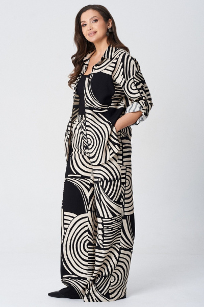 Блуза, брюки LeNata 20513 черно-бежевый - фото 9