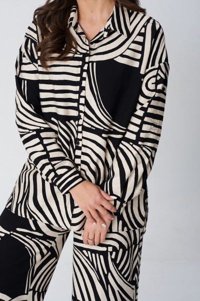 Блуза, брюки LeNata 20513 черно-бежевый - фото 23