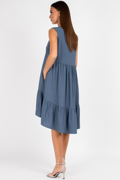 Платье VIZAVI 838 серо-синий - фото 19