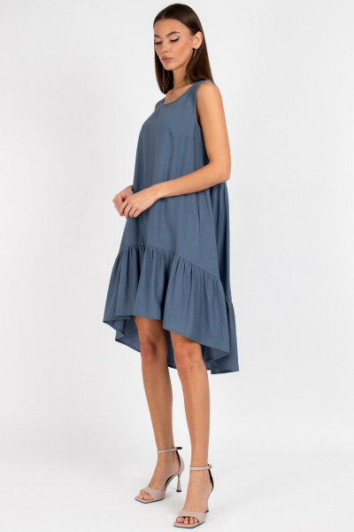 Платье VIZAVI 838 серо-синий - фото 17