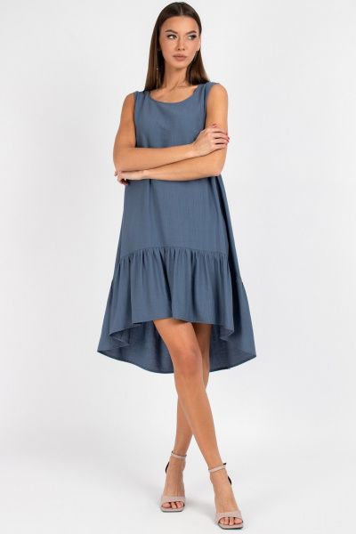 Платье VIZAVI 838 серо-синий - фото 15