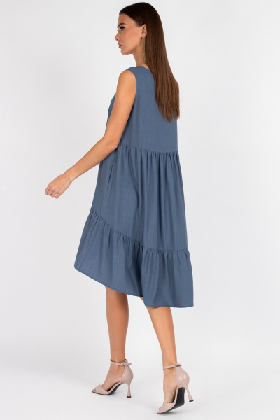 Платье VIZAVI 838 серо-синий - фото 13