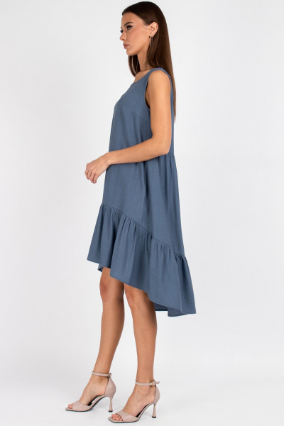 Платье VIZAVI 838 серо-синий - фото 11