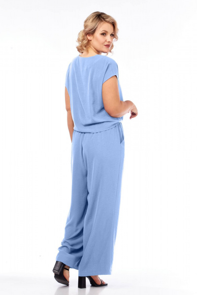 Блуза, брюки Ольга Стиль С-928 голубой - фото 7