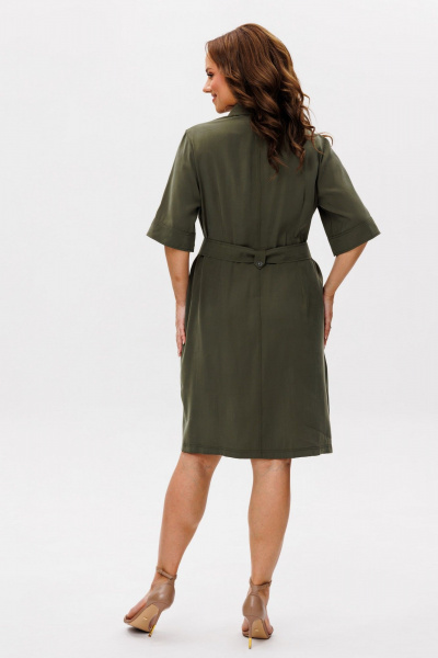 Платье Anelli 1612 оливка - фото 13