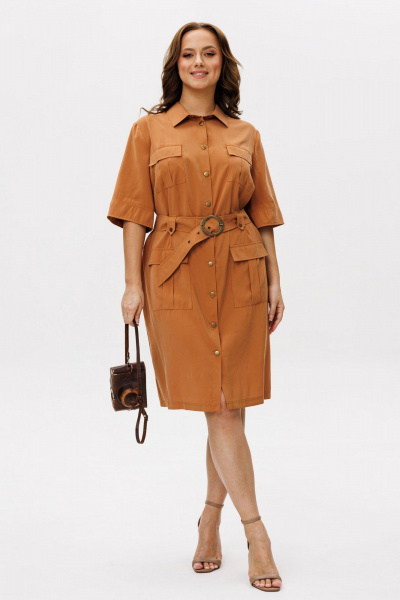 Платье Anelli 1612 чеддер - фото 5