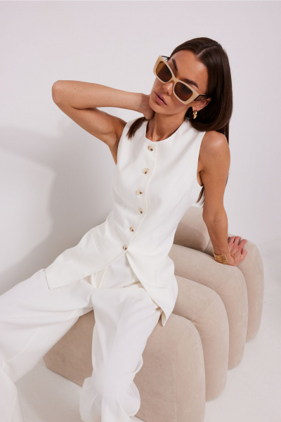 Брюки, жилет N.O.W. 1575 молочный - фото 13