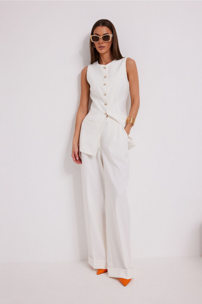 Брюки, жилет N.O.W. 1575 молочный - фото 7