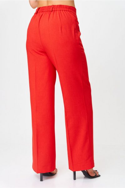 Брюки, жакет Орхидея 1572 черно-белая полоска_красный - фото 15