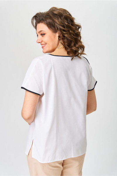 Блуза Andina city 5031-25 белый-черный - фото 13