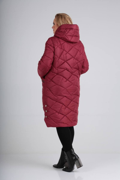 Пальто TrikoTex Stil М3420 малина - фото 4