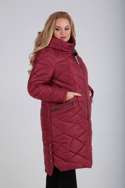 Пальто TrikoTex Stil М3420 малина - фото 6