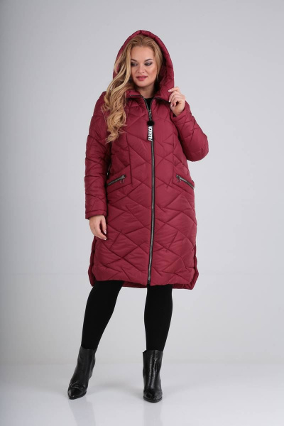 Пальто TrikoTex Stil М3420 малина - фото 1