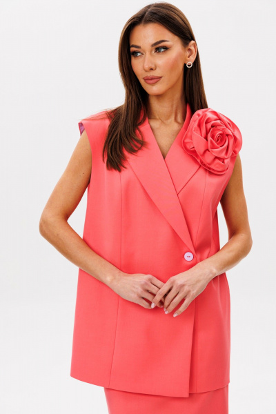 Жилет, украшение, юбка Ларс Стиль 1085 коралл - фото 3
