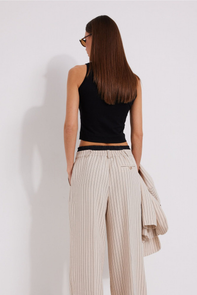 Брюки, жакет, топ N.O.W. 1577 беж_полоска - фото 6