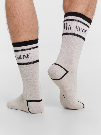 Носки Mark Formelle 107K-2196/22107K св.серый_меланж_рис.2196 - фото 2