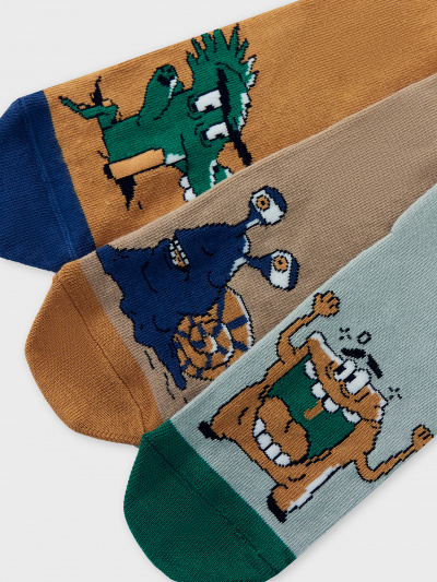 Носки Mark Formelle 430A-2847/B3-243430A кэмел_капучино_св.оливка_рис.2847 - фото 5