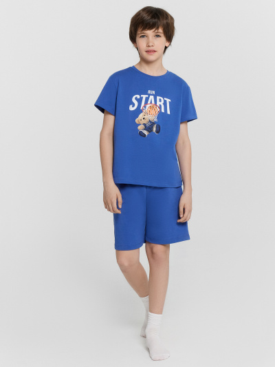 Футболка, шорты Mark Formelle 563322-1/24-32077ПП-0 синий_печать_Печать - фото 2