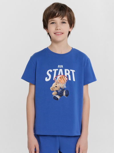 Футболка, шорты Mark Formelle 563322-1/24-32077ПП-0 синий_печать_Печать - фото 4