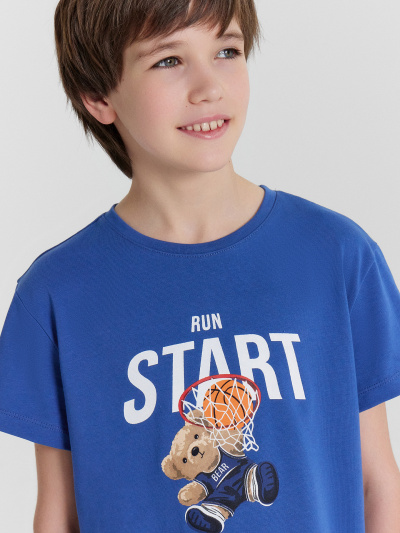 Футболка, шорты Mark Formelle 563322-1/24-32077ПП-0 синий_печать_Печать - фото 7