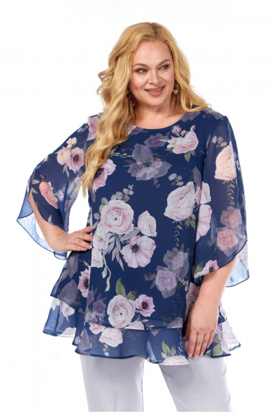 Блуза Элль-стиль 2213.6а джинс - фото 9