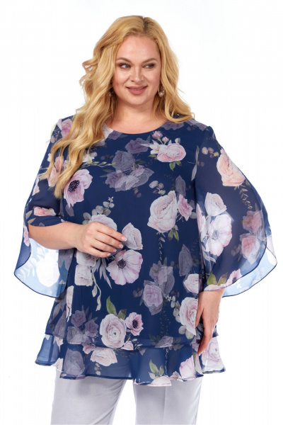 Блуза Элль-стиль 2213.6а джинс - фото 8