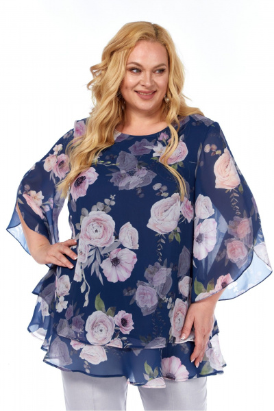 Блуза Элль-стиль 2213.6а джинс - фото 5