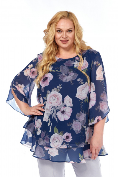 Блуза Элль-стиль 2213.6а джинс - фото 2