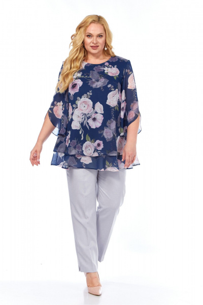 Блуза Элль-стиль 2213.6а джинс - фото 4