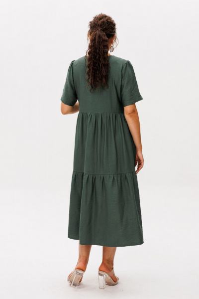 Платье Anelli 1604 бронзово-зеленый - фото 7