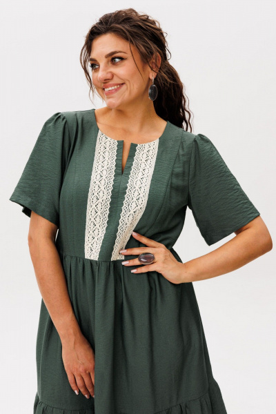 Платье Anelli 1604 бронзово-зеленый - фото 2