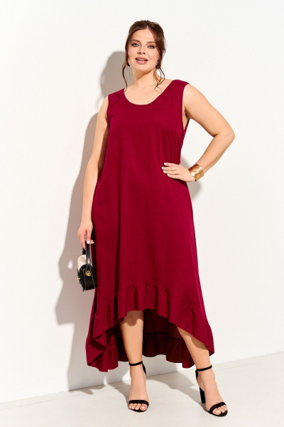 Платье IVA 1813 винный - фото 7