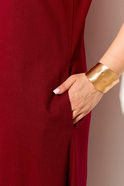 Платье IVA 1813 винный - фото 5