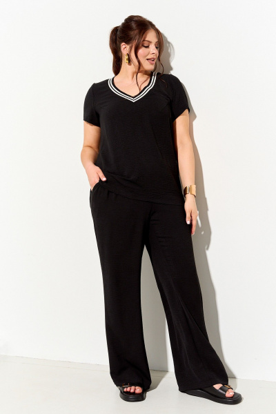 Брюки, туника IVA 1705 черно-белый - фото 2