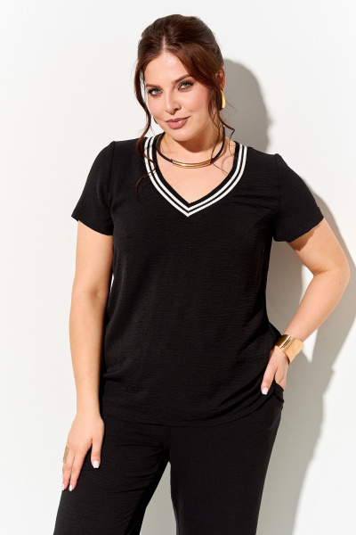 Брюки, туника IVA 1705 черно-белый - фото 3
