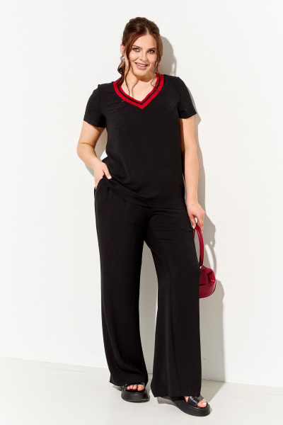Брюки, туника IVA 1705 черно-красный - фото 10