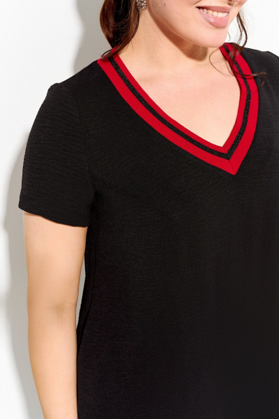 Брюки, туника IVA 1705 черно-красный - фото 6