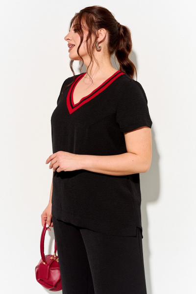 Брюки, туника IVA 1705 черно-красный - фото 5