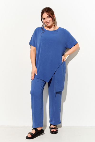 Брюки, туника IVA 1600 индиго - фото 1