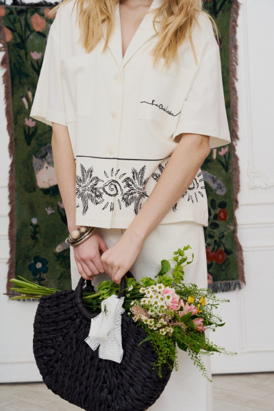 Брюки, рубашка Lokka 1628 молочный/черный_принт - фото 6