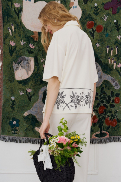 Брюки, рубашка Lokka 1628 молочный/черный_принт - фото 5